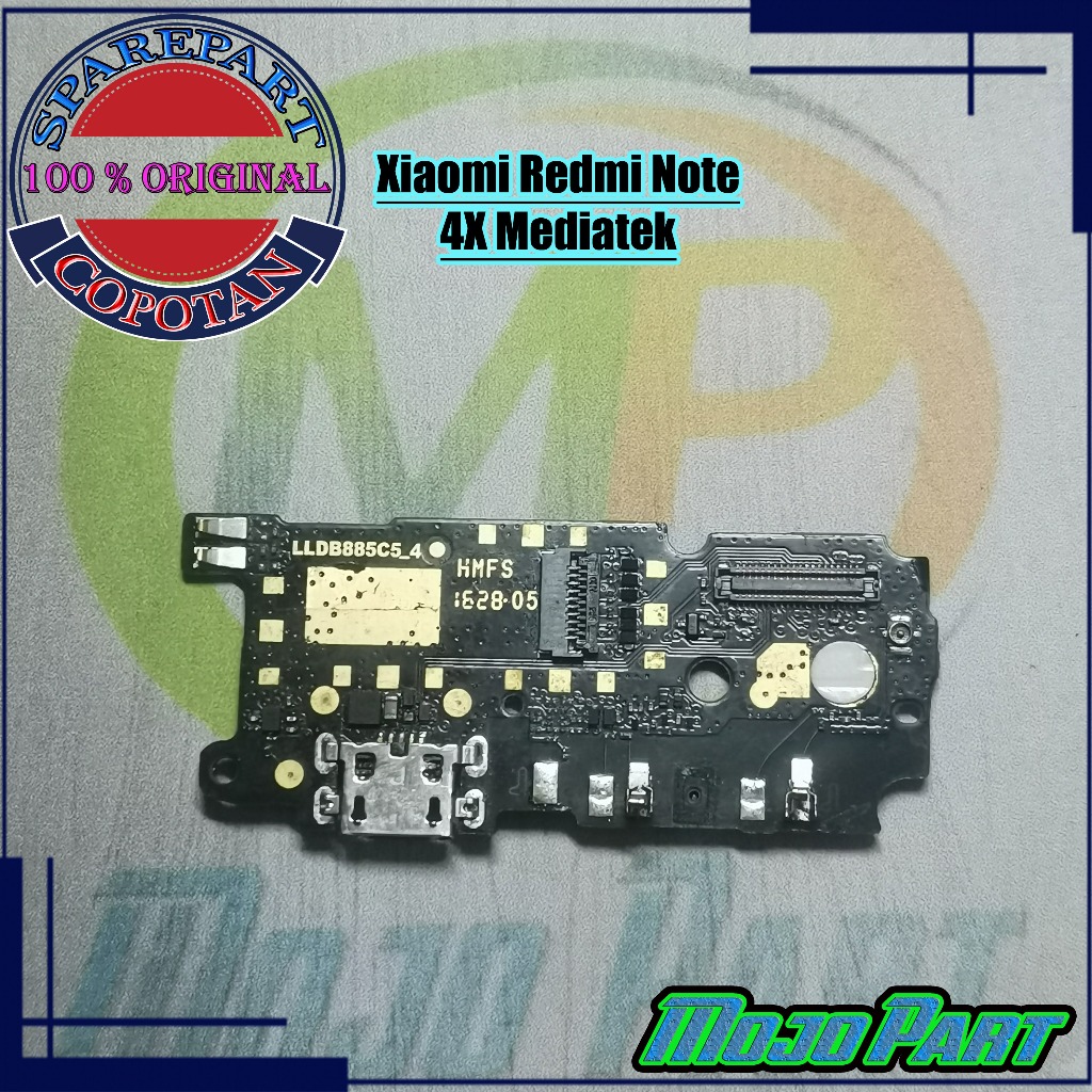 Xiaomi Redmi Note 4X Mediatek Papan Konektor Cas PCB Board Charger Mesin Bawah Original Copotan