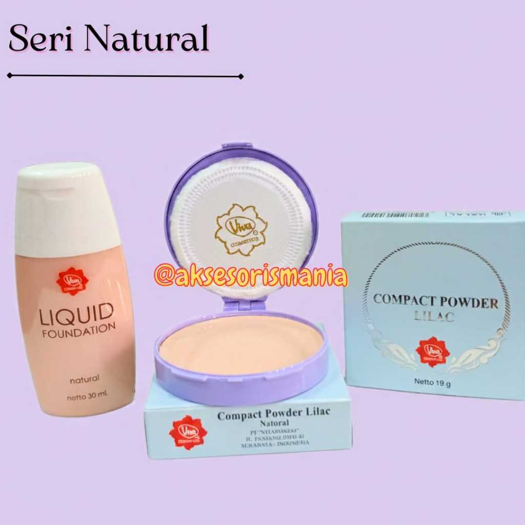 Viva Paket Make Up 2 in 1 [Viva Liquid Foundation + Viva Compact Powder] Viva Paket MakeUp 2in1 Mura
