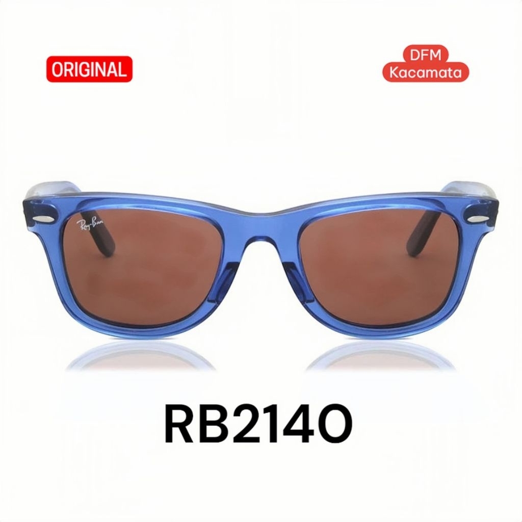 Kacamata Ray-Ban RB2140 Wayfarer Classic Sunglasses Blue Original