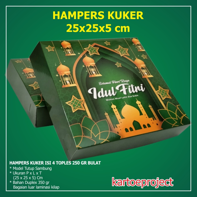 CUSTOME DESAIN BOX HAMPERS 25X25X5 CM