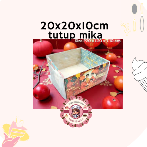 Box Hampers Imlek Cny 20x20x10cm tutup mika (053106) | Kotak Hampers Imlek | Box Hampers Imlek | Chi