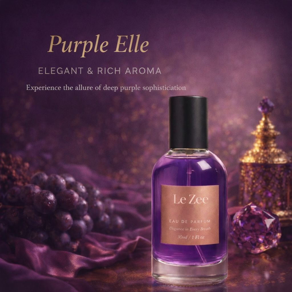 Le Zee PURPLE ELLE (Dark Purple) - Parfum Tahan Lama Murah 30ml – Wangi Fresh - Best Seller