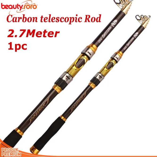Joran Pancing Carbon Fiber Sea Fishing Rod 2.7M/6 Tongkat Stik Pancing 2.7M Meter Stick Pancingan Ik