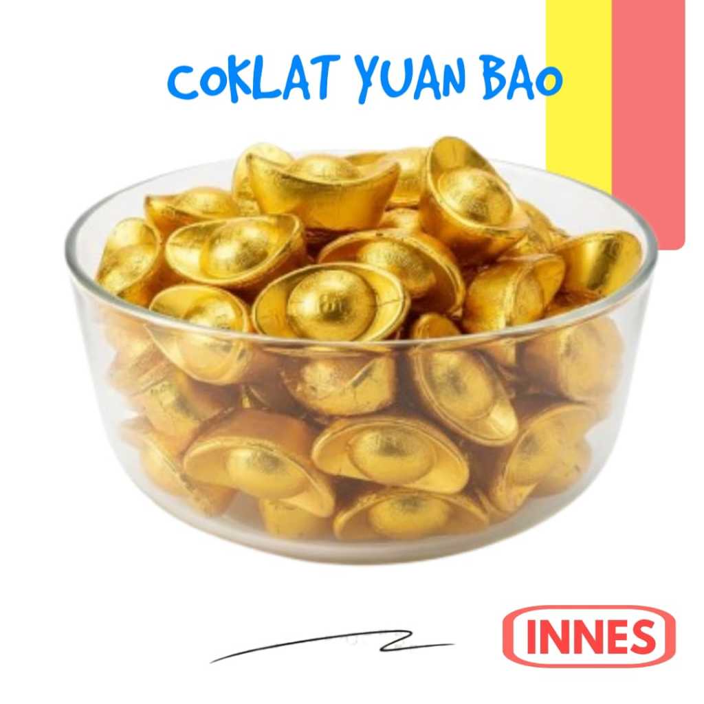 Coklat Emas Yuan Bao Uang Cina 250 Gr / / Cokelat Uang Kuno Yen Bao