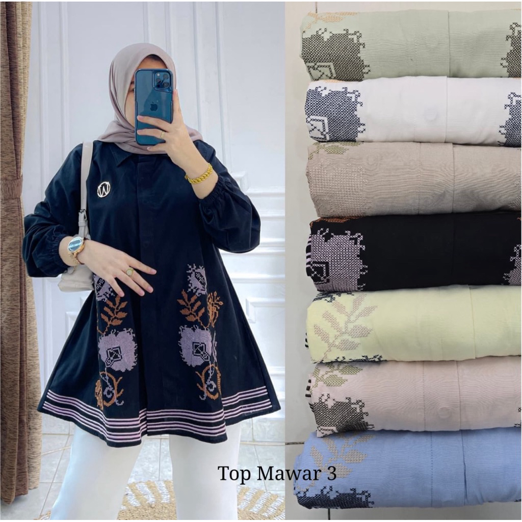 Atasan winody top mawar / atasan winody / kemeja winody mawar / kemeja winody top mawar / atasan win