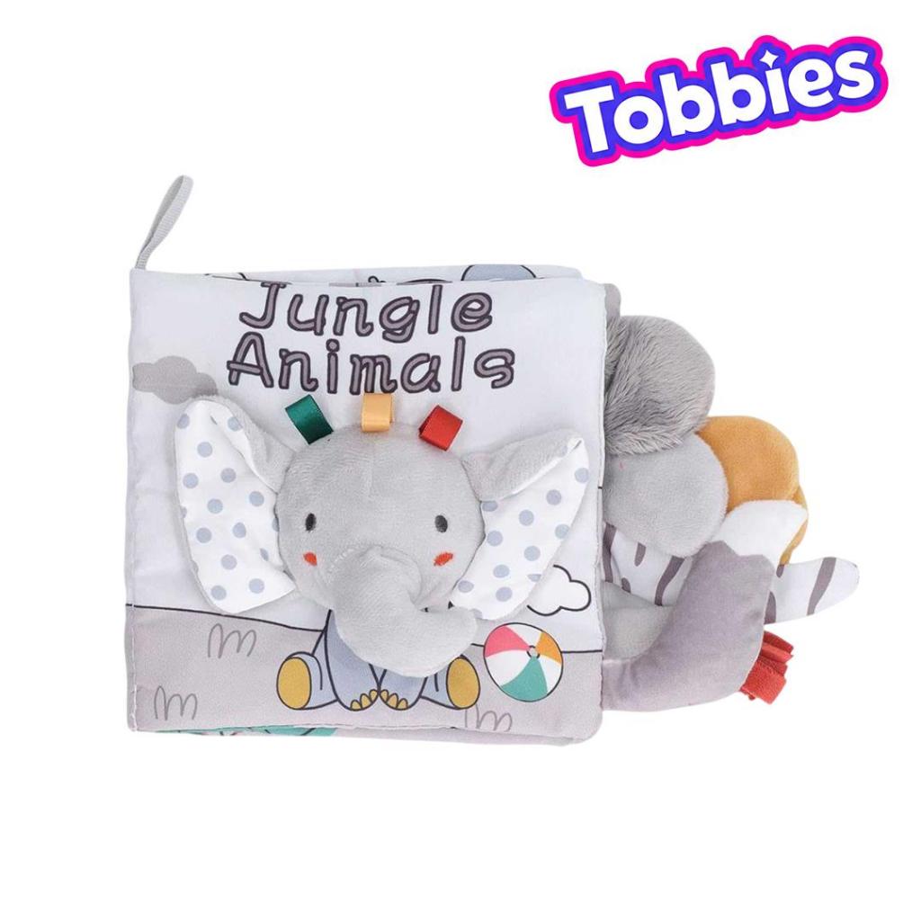 TOBBIES FUN SHOP Mainan Edukasi Anak Baby Book Buku Kain Bayi Jungle Animal Learning & Activity Soft