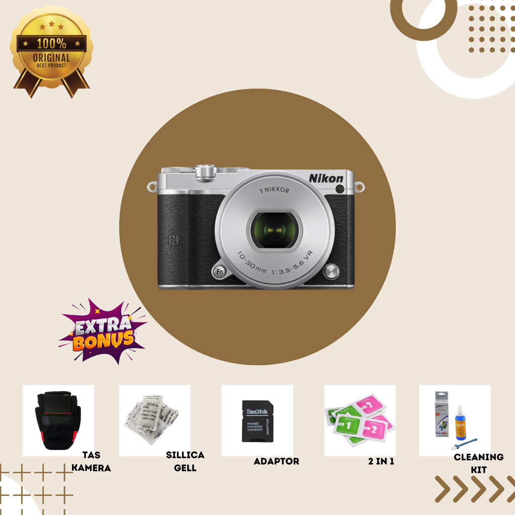 [KAMERA MIRRORLESS] NIKON1 J5 SILVER MULUS SECOND BERGARANSI ORIGINAL