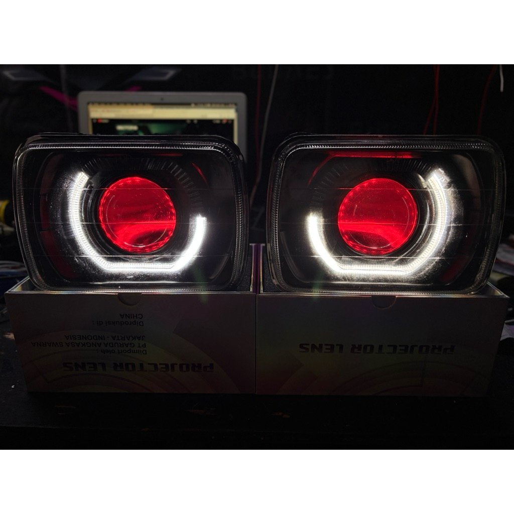 LAMPU HEADLAMP BILED LAMPU DEPAN BILED KOTAK 7 INCHI UNIVERSAL F70 TAFT GT/FEROZA/L300/PANTHER KOTAK