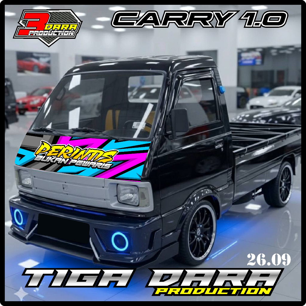 STICKER DECAL KABIN DEPAN MOBIL CARRY1.0 PICK UP,BEBAS REQUEST KD 26.09