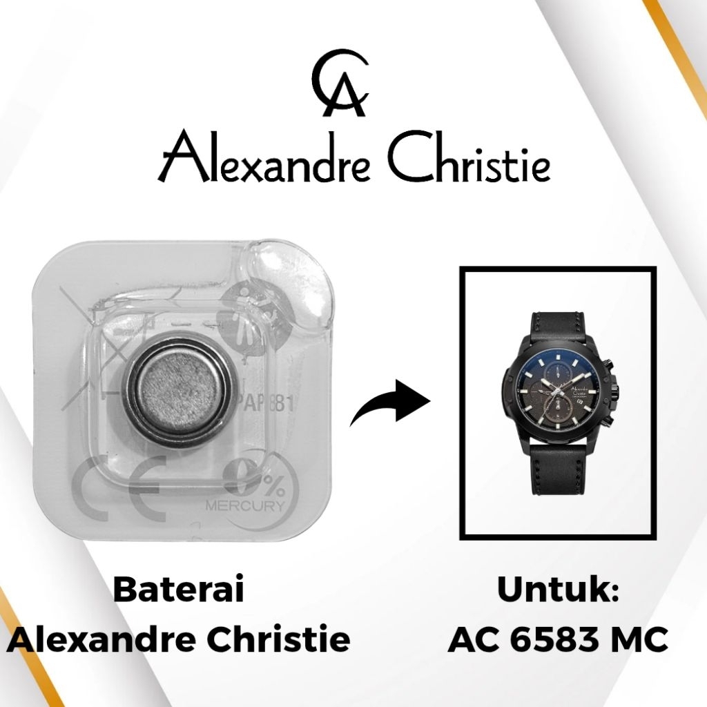 Baterai Jam Tangan Alexandre Christie AC 6583 MC Original