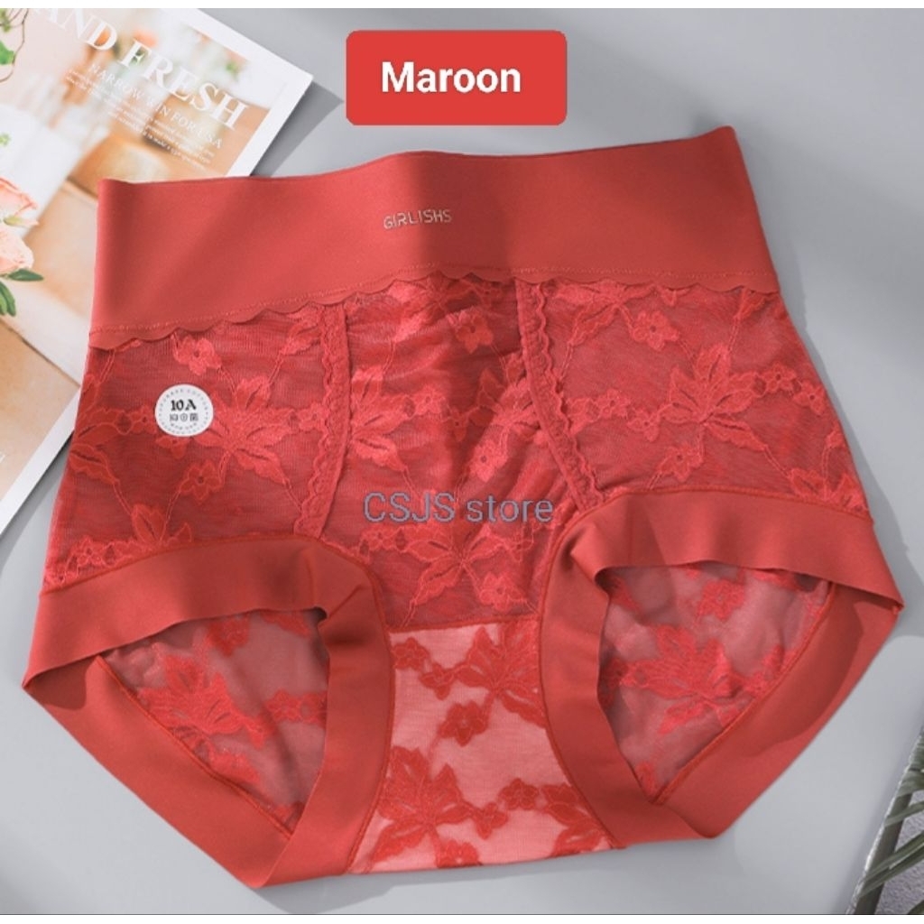 celana dalam wanita 70 kg - 110 kg highwaist pinggang tinggi satin sutra anti bakteri super jumbo cd