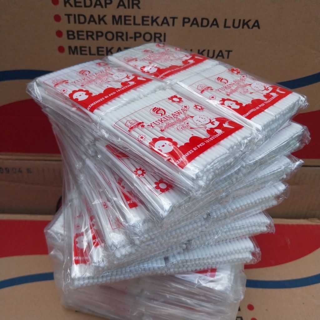 Cotton Bud Bayi Yukinawa 1pack@12 - Kapas Murni, Higienis, Aman untuk Bayi