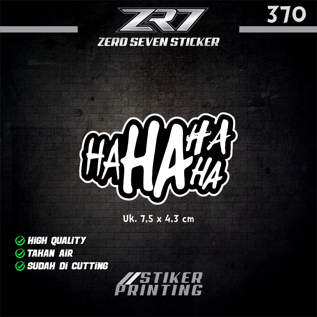 STIKER HAHAHA / STIKER LUCU / STIKER VIRAL / HELM / LAPTOP / TUMBLER / AESTHETIC / VYNIL / ANTI AIR 