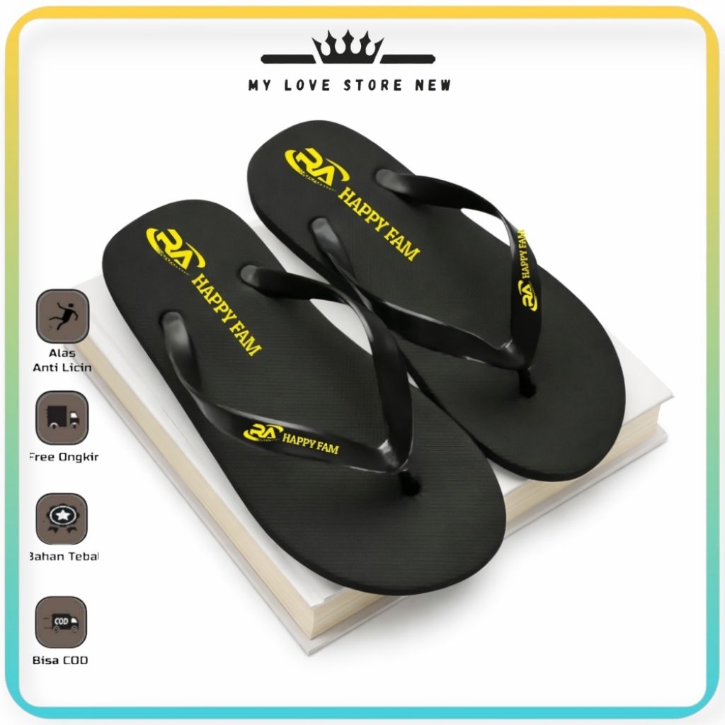 my01 Sandal Jepit Pria Distro Casual Simpel murah terlaris terbaru Keren Viral Trend