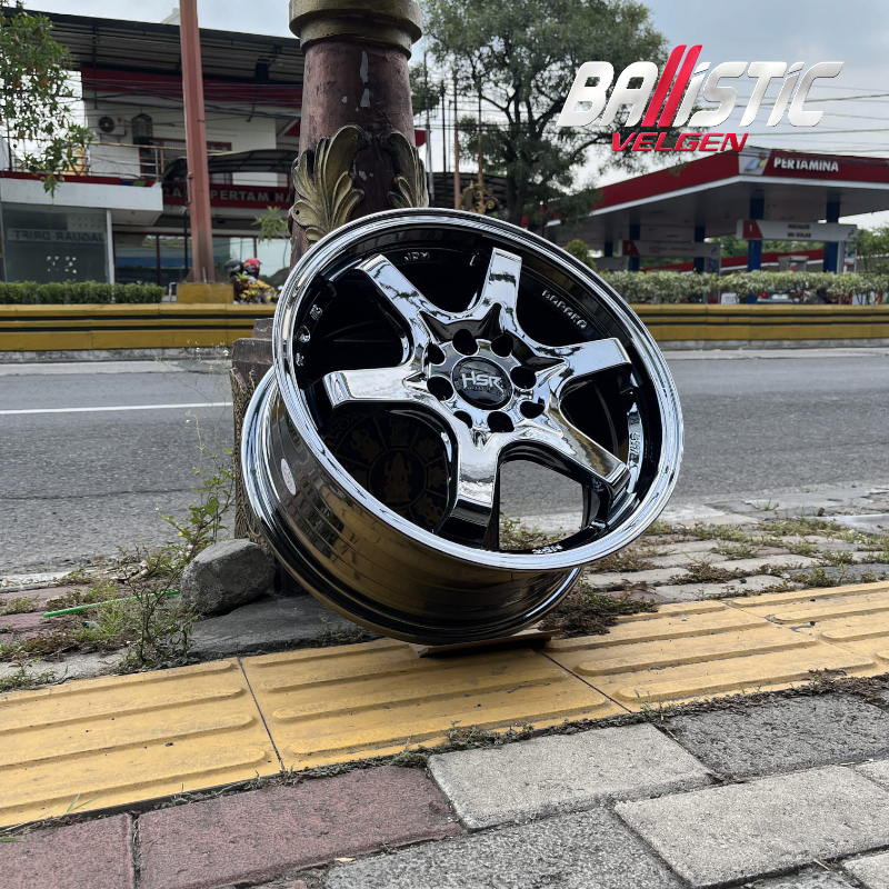 Velg Mobil Te37 Ring 15 Black Chrome Hsr Wheel Sty R15 Untuk Brio Mobilio Sigra Livina Swift Dll