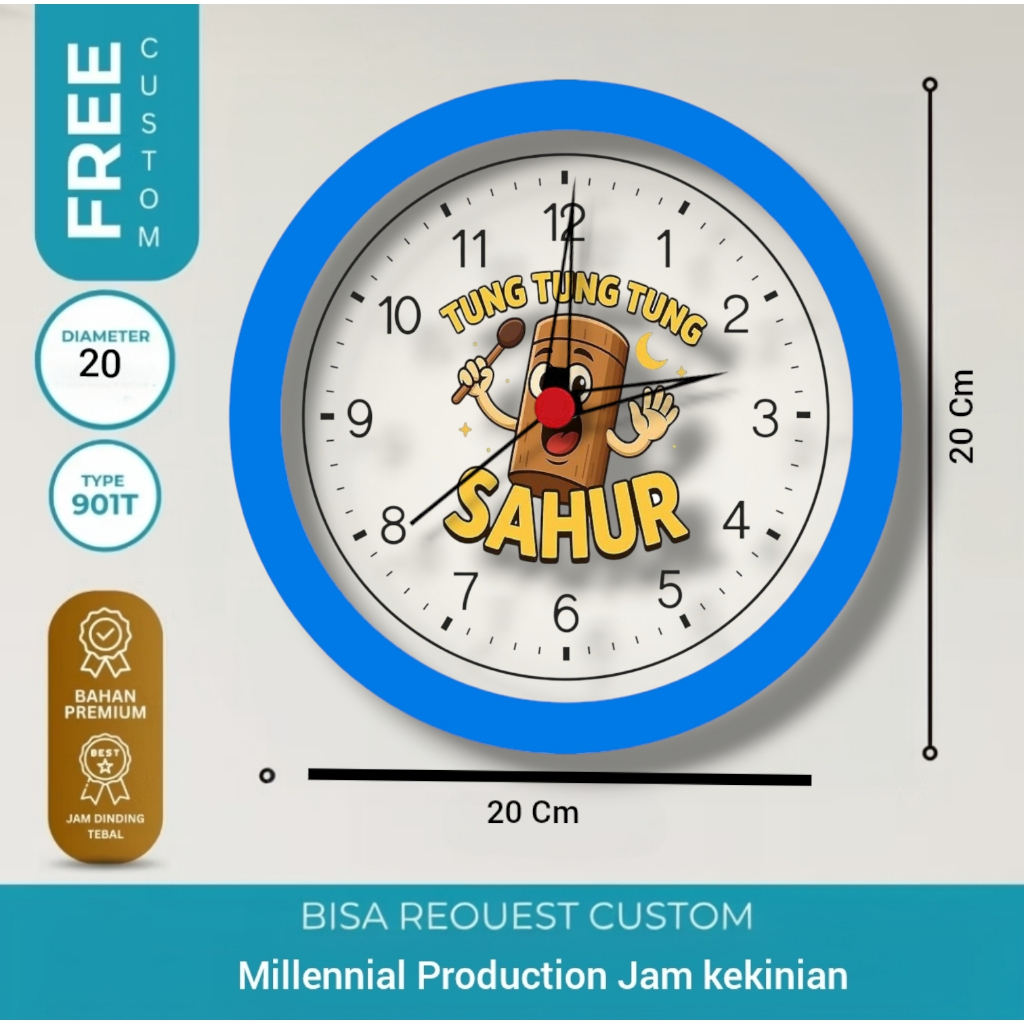 Jam dinding karakter anak populer jam kayu milenial jam kado anak