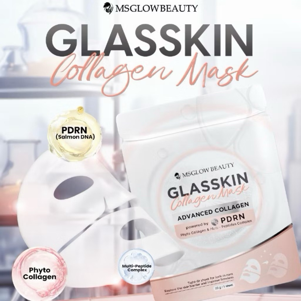 MS GLOW - MASKER MS GLOW GEL GLASSKIN COLLAGEN