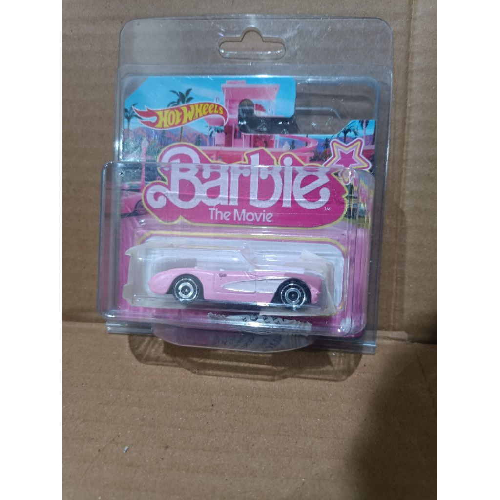 hotwheels corvette barbie short card