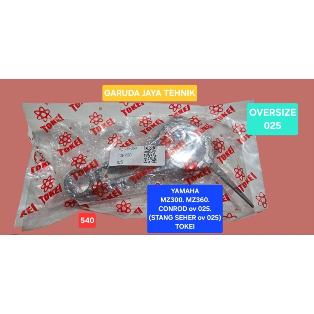 Conrod piston stang piston seher seker YAMAHA MZ300 MZ360 025 TOKEI (540)