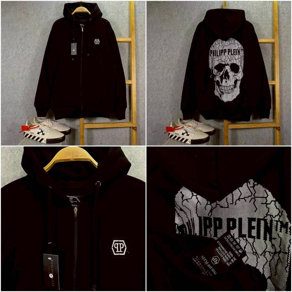 JAKET SWEATER HOODIE REFLECTIVE BLACK