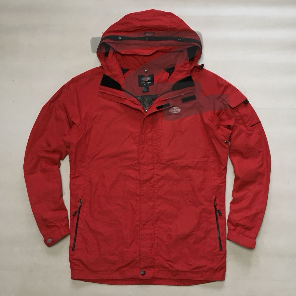 Dickies Outdoor Jacket Hoodie Merah Size L | Jaket Outdoor Original