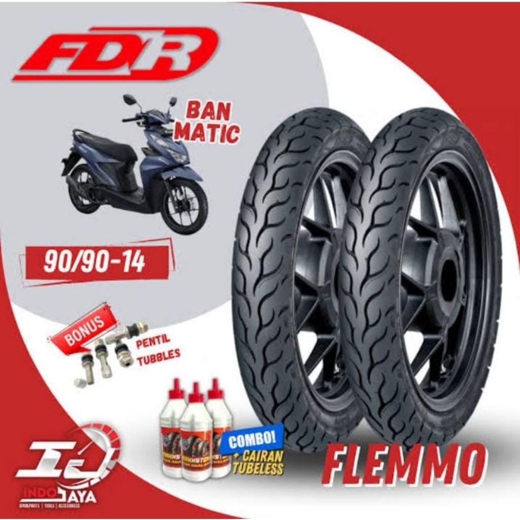 Ban Tubeless Motor Depan Belakang Sepaket Matic Ring 14