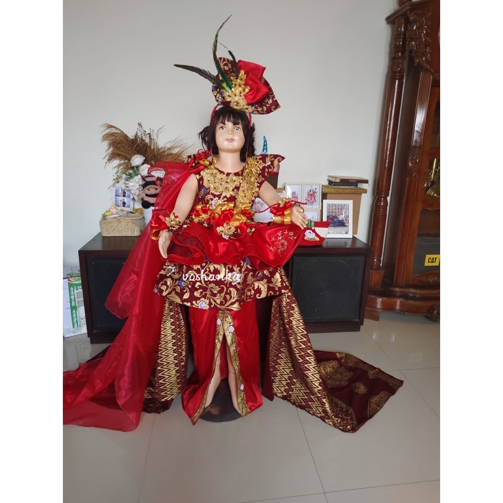 Dress batik anak premium wayang Srikandi batik wastra Nusantara