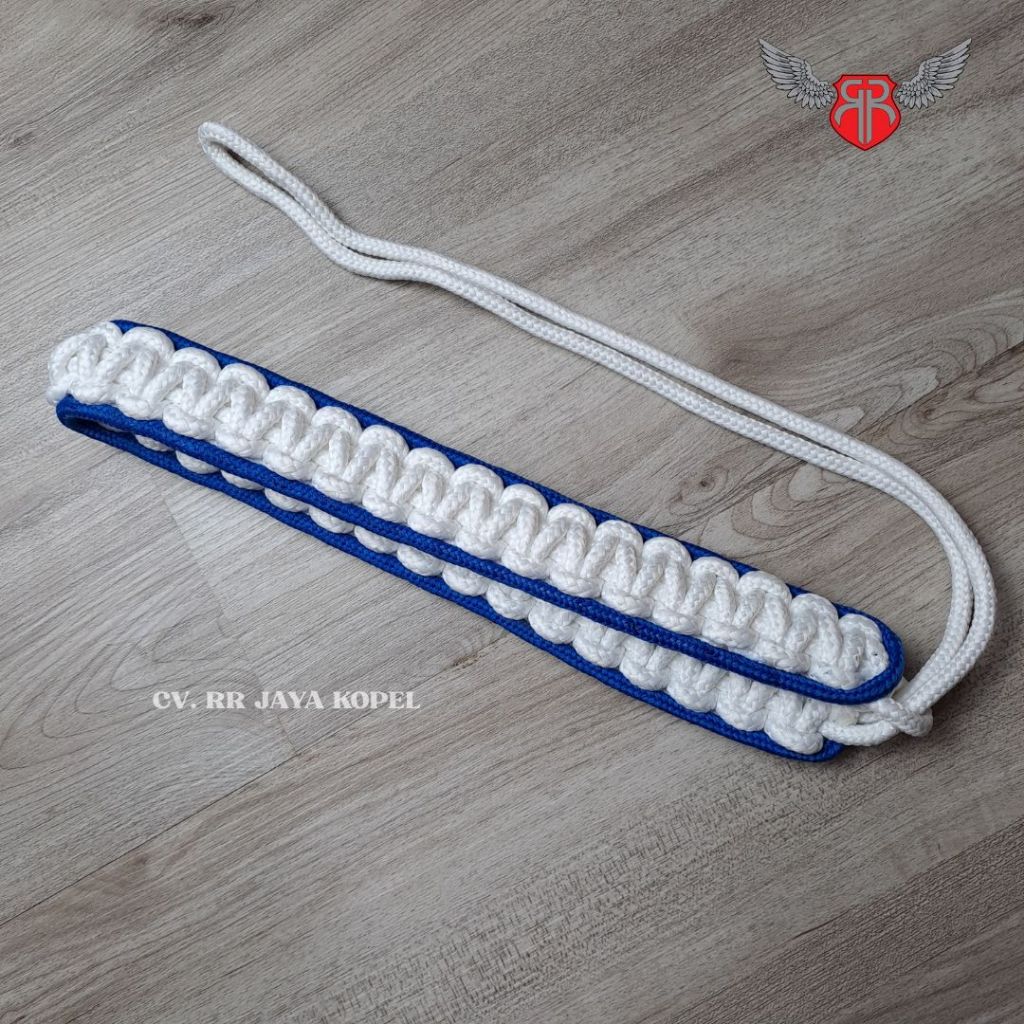 CV. RR JAYA KOPEL Tali Kur Provos Polri - Tali Komando Biru Putih Kuat dan Tahan Lama