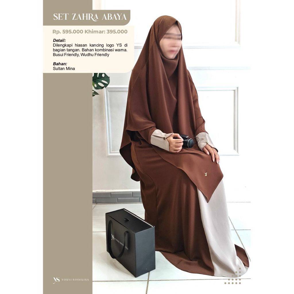 SET ZAHRA ABAYA BY YOSSI SOSELISA