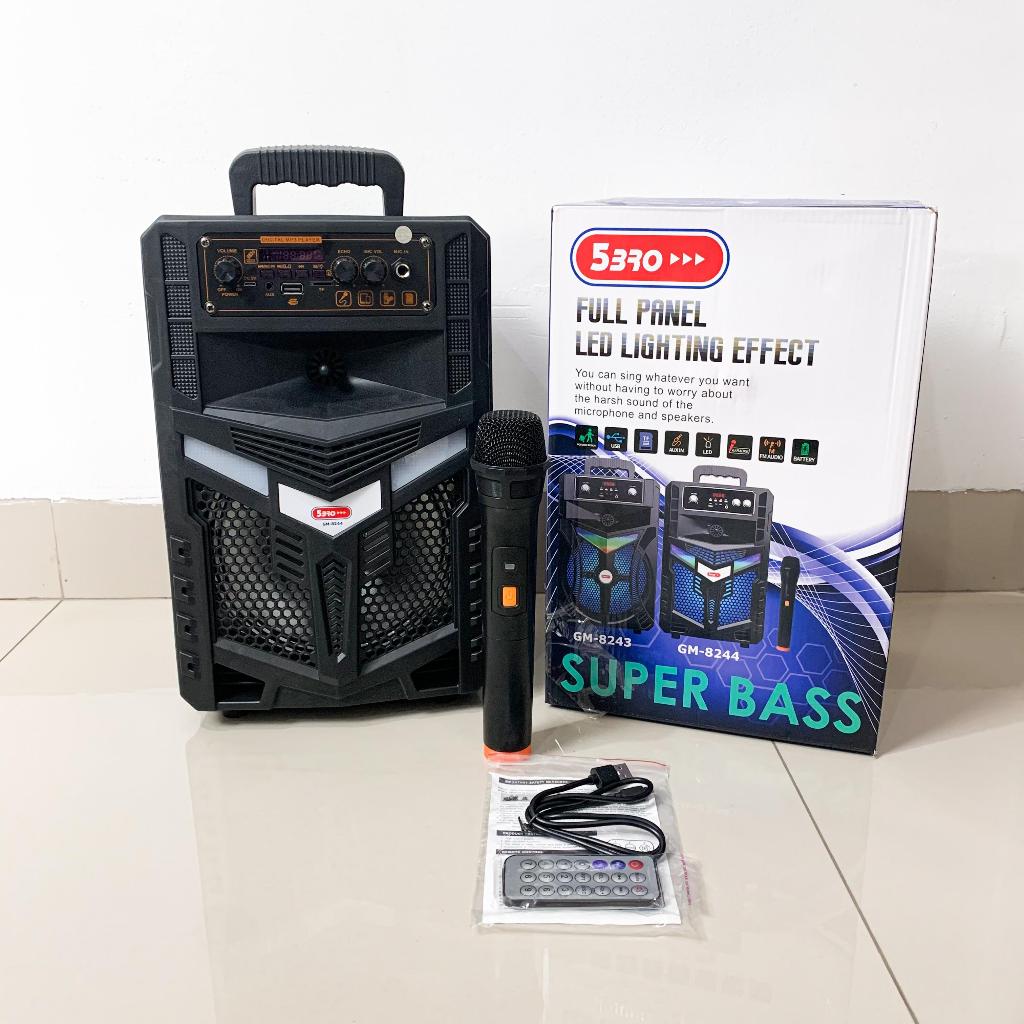 SPEAKER BLUETOOTH + MIC 8 INCH GM-8244 5 BRO / speaker bt portable karaoke