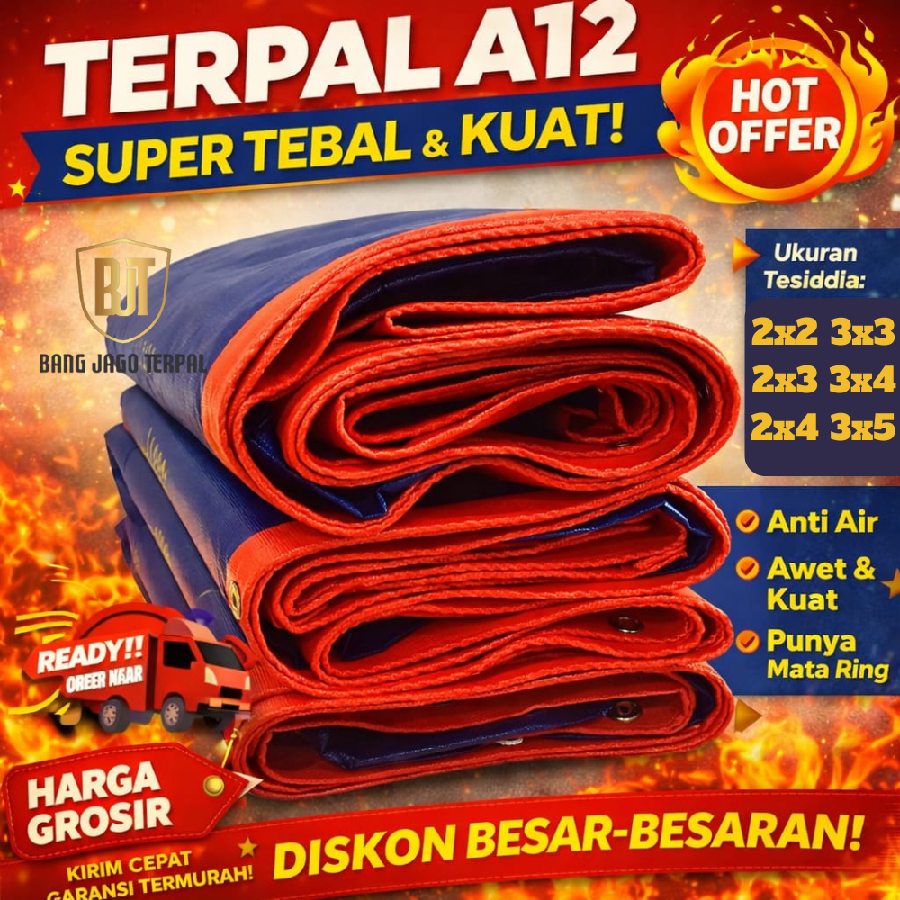 TERPAL A12 KOREA UKURAN TANGGUNG 4X6 4X4 4X5 2X3 2X4 JEMURAN PADI TUTUP BARANG