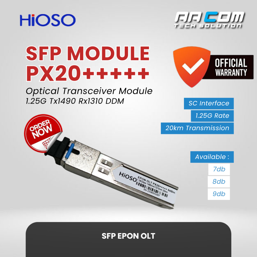 HIOSO SFP EPON OLT PX20+++++ 9DB