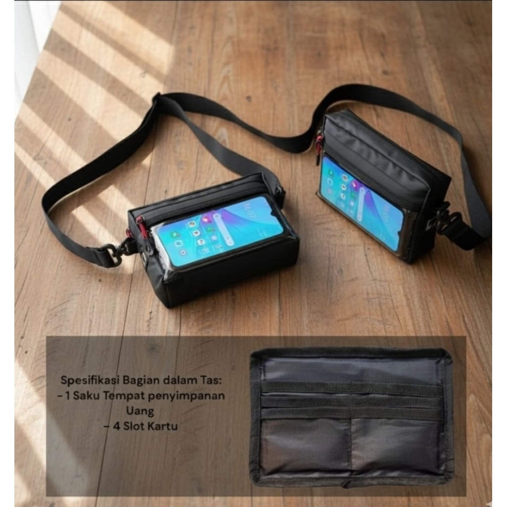 Tas HP Dompet HP Tas Selempang Mini Tas Bahu Transparan Tempat HP Tas Tangan