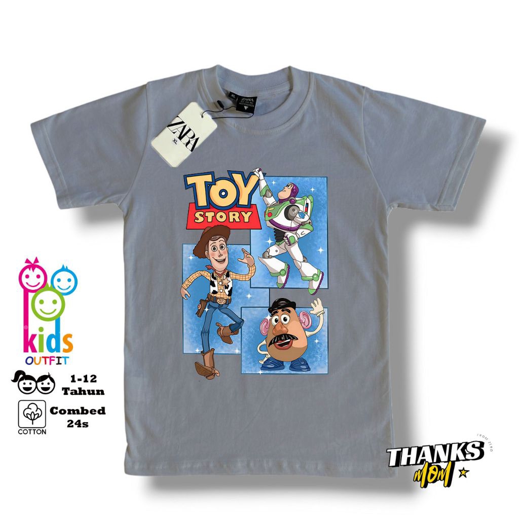 T-Shirt/Kaos Anak Zara Karakter Toy Story 2