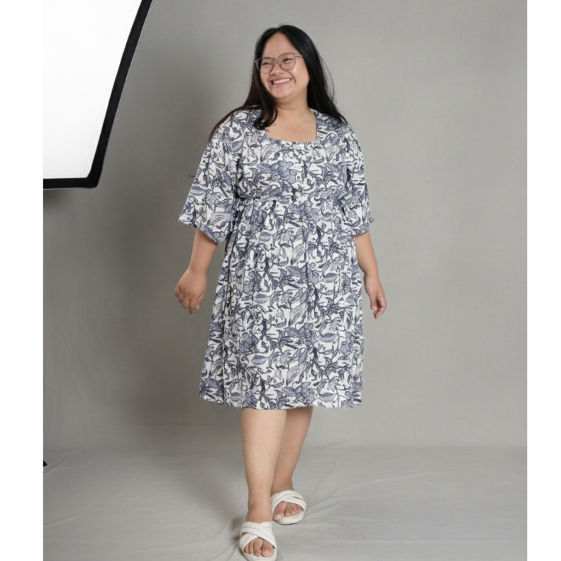 Goddess Bali | Natasha Dress Wanita Big Size LD 110 - 130cm Bahan Adem |  Bumil Busui Friendly