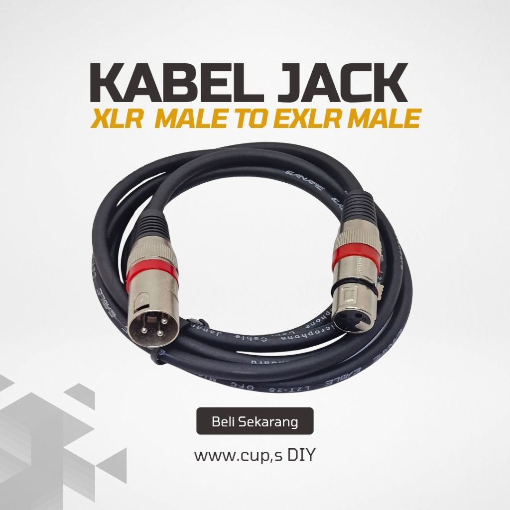 Kabel Jack Xlr male To Xlr famale