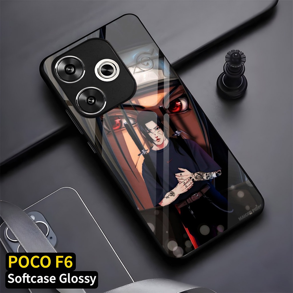 Casing Kilau Kaca Glass Glossy Untuk Tipe Hp POCO F6 POCO F1 POCO F3 POCO F5 POCO F4 POCO F7 Terbaru