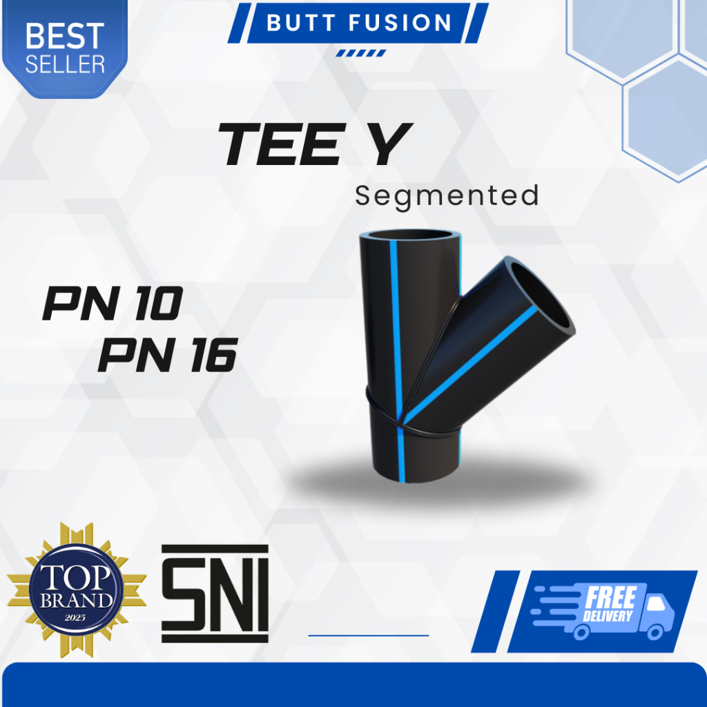 Tee Y Segmented HDPE ukuran 315 mm atau 12 Inch | Tee Y Butt Fusion Fitting Pipa HDPE