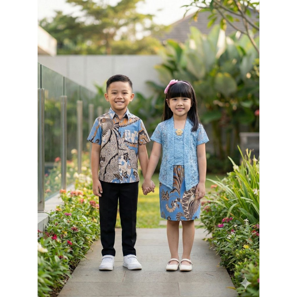 NEW DEALS COUPLE SETELAN KEBAYA ANAK BALI 2025 BAHAN BROKAT DAN KEMEJA HEM ANAK S-XXL