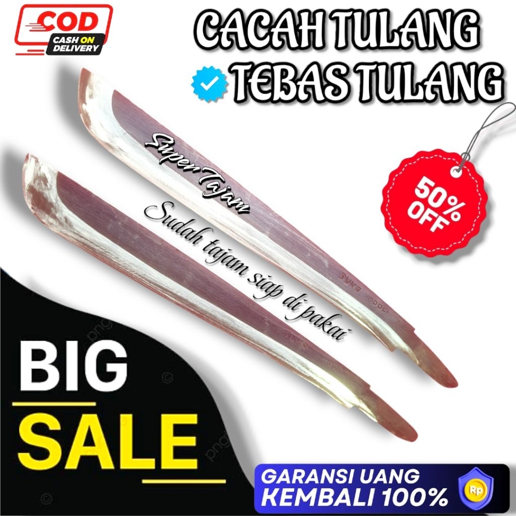 GOLOK MODEL TEBAS TULANG CACAH TULANG PERKAKAS KEBUN TEMPA MANUAL KUAT TAJAM