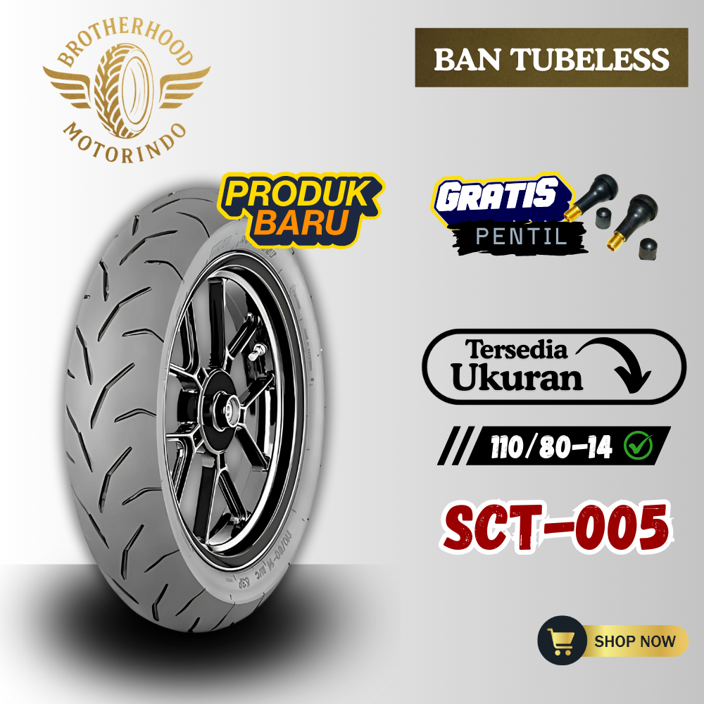 BAN IRC SCT 005 TUBELESS (110/80-14 / 110 80 14 BAN RING 14 / BAN IRC / BAN TUBBLES RING 14 / BAN MO