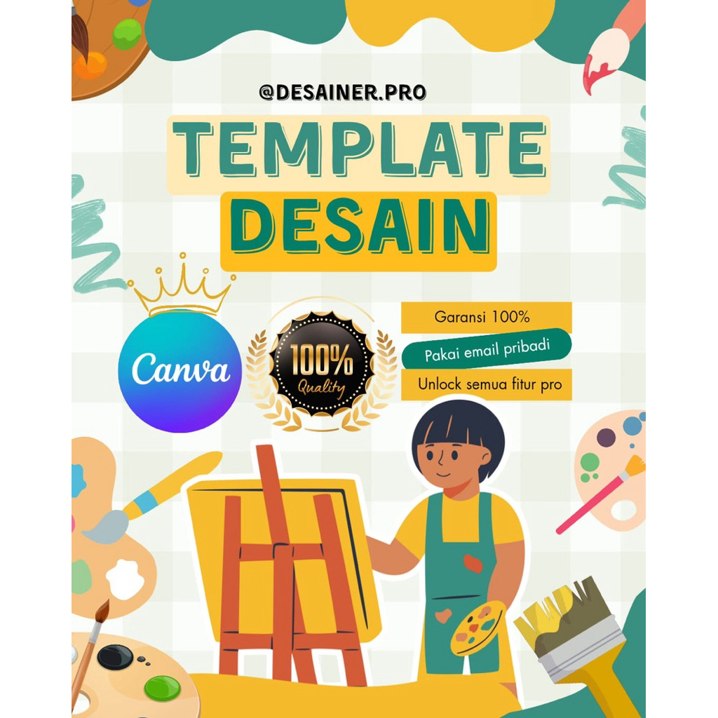 50000++ template canva pro desain premium bergaransi