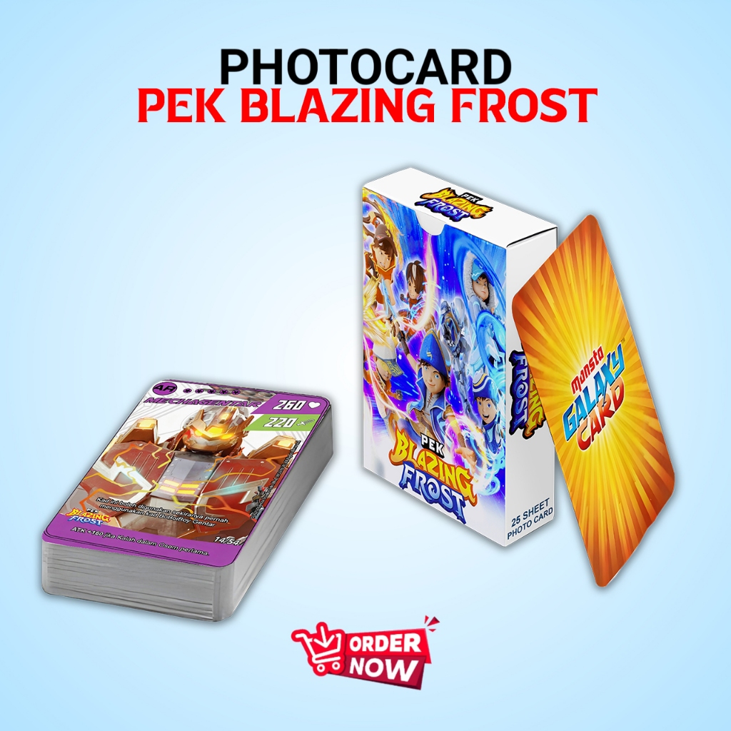 BOBOIBOY GALAXY CARD PEK BLAZING FROST PREMIUM FREE BOX UNOFFICIAL