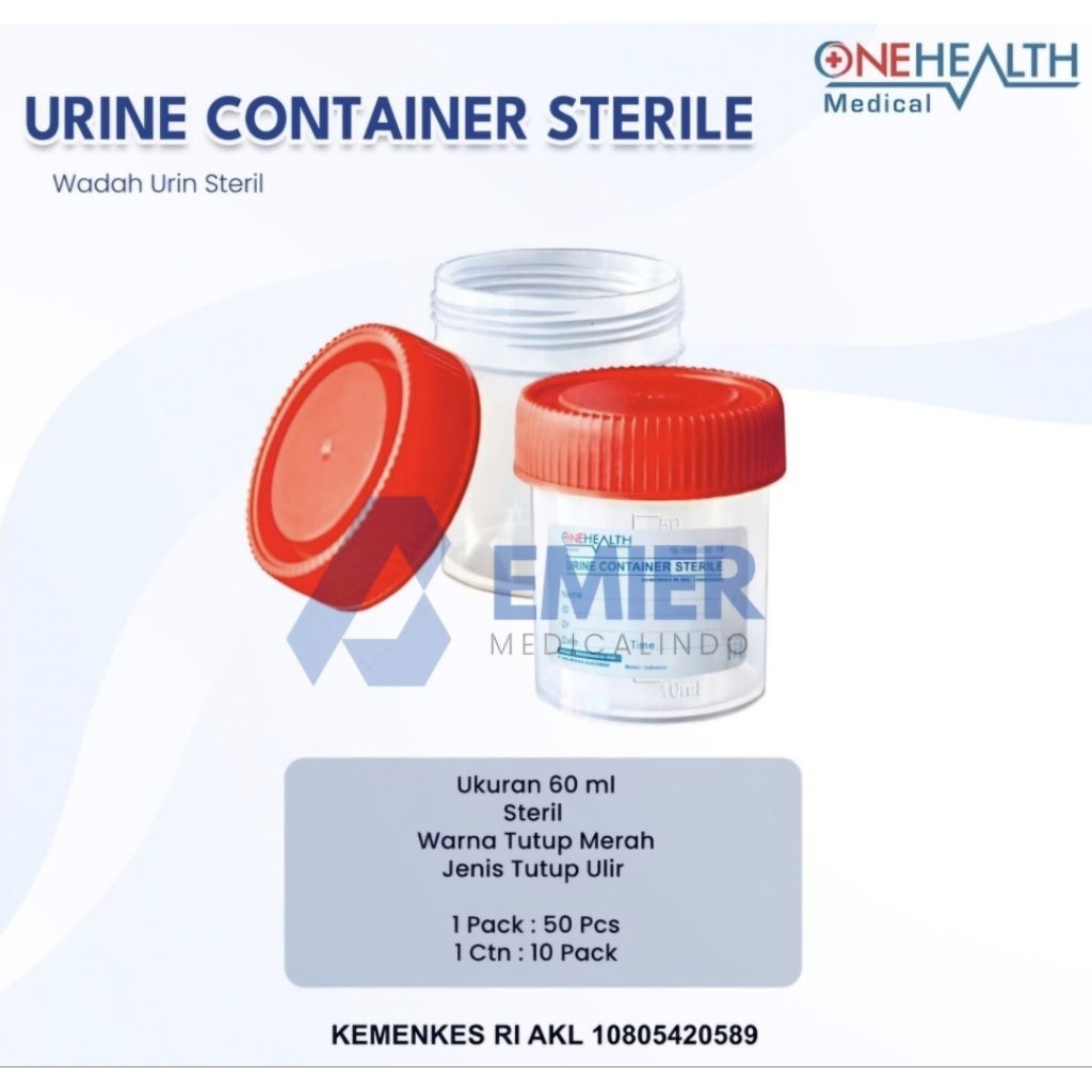 Wadah Pot Urine / Urine Container Steril 60 mL
