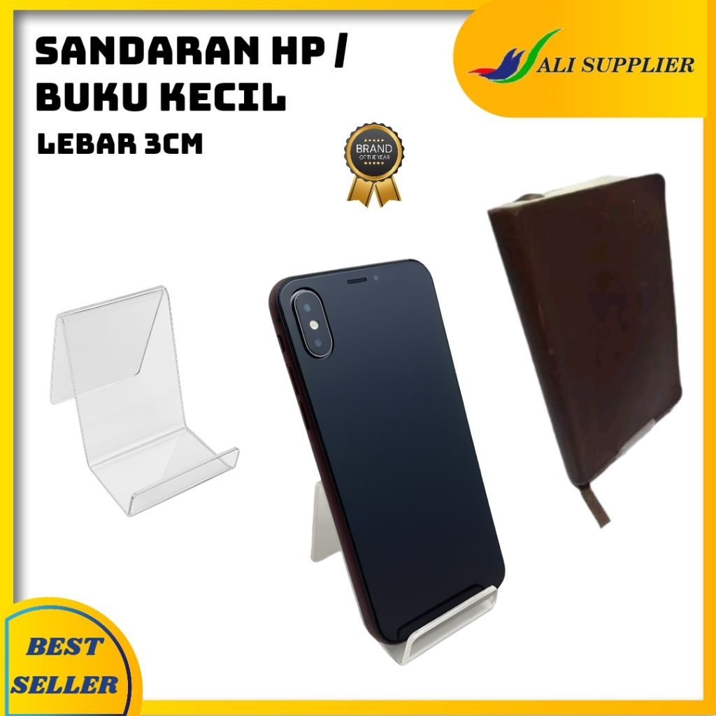 AKRILIK SANDARAN HP / SANDARAN NOTA / ACRYLIC SANDARAN KECIL MURAH SANDARAN BUKU KECIL / DUDUKAN HP 