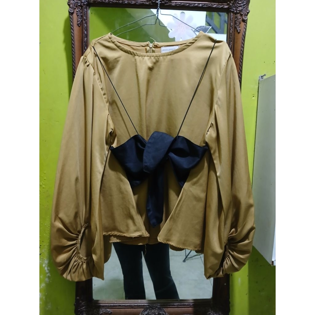 preloved blouse yellow oclo