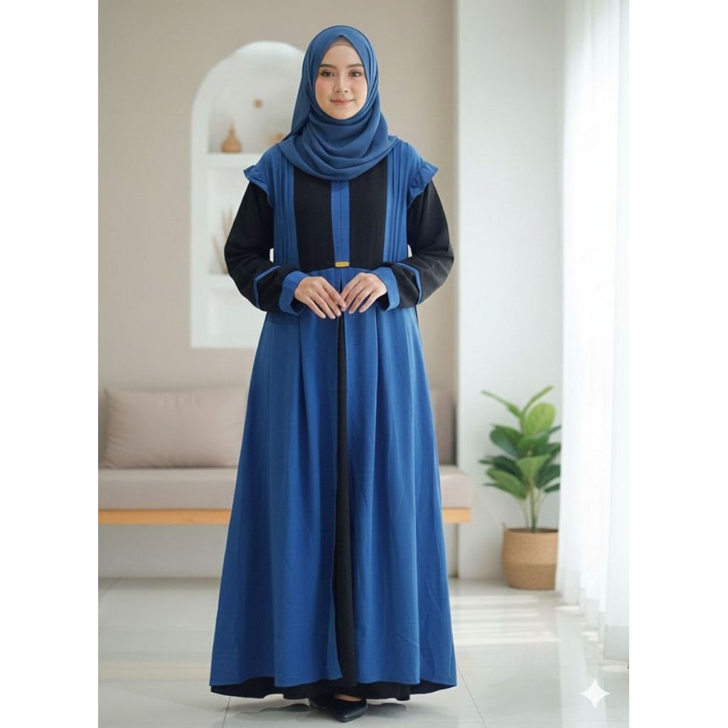 New arrival zeline dress, gamis lebaran bahan crinkle double layer,gamis dewasa jumbo busui bahan cr