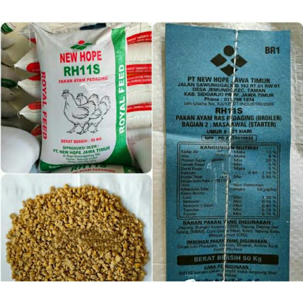 Rh 11 S new hope Pur ayam pedaging pakan ayam