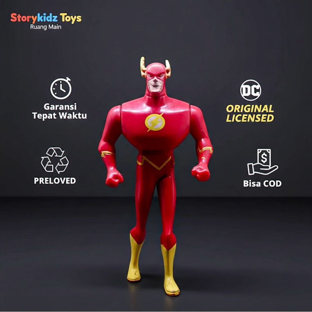 Action Figure The Flash DC Comics Original KFC Justice League Preloved Mainan Anak Koleksi Super Her