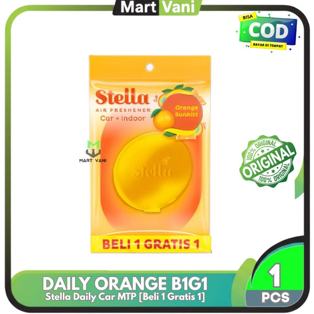 PROMO STELLA DAILY CAR ISI 2 REFILL ORANGE SUNKIST Pengharum Mobil